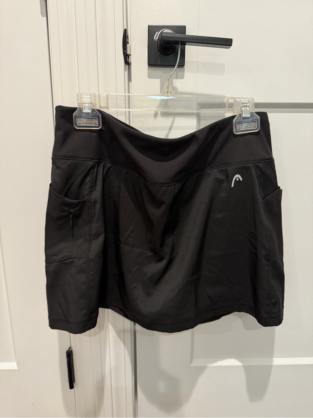 Head Black Athletic Skirt with Side Pockets